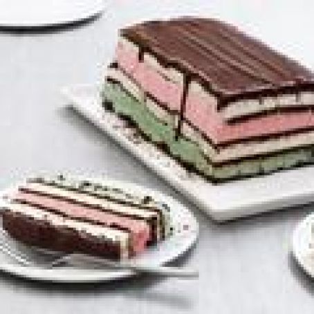 Neapolitan Ice Cream Sandwich Cake