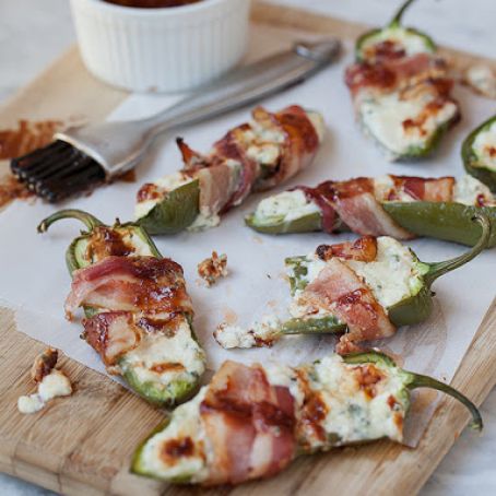 Stuffed Jalapeños with Gorgonzola and Bacon