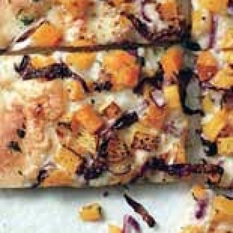 Butternut Squash-and-Red Onion Pizza