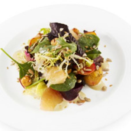 Spinach and Beet Salad with Green Goddess Dressing and Port Vinaigrette