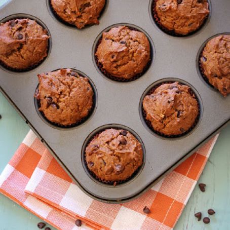 Skinny Mini Pumpkin Chocolate chip muffins