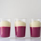Beet Panna Cotta and Meyer Lemon Mousse