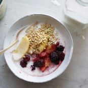 Warm apple buckwheat breakfast bowl