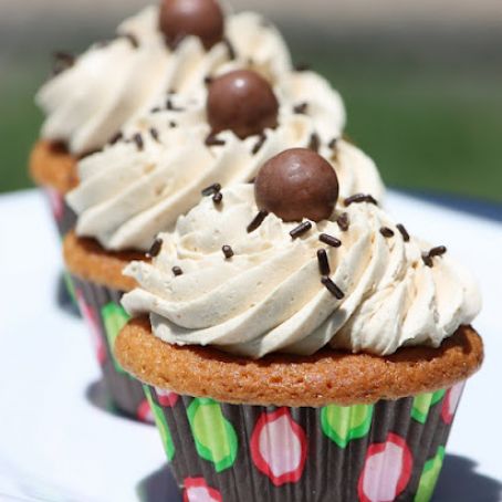 Malted Espresso Cupcakes with Coffee Buttercream