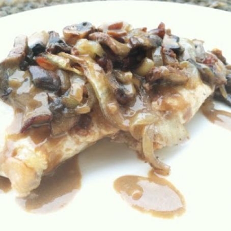 Bacon Mushroom Smothered Chicken with Tangy Honey Mustard Sauce | Primally Inspired