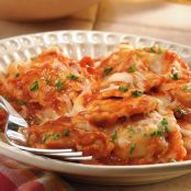 Slow Cooker Cheesy Ravioli Casserole