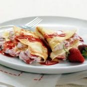 Strawberry Crepes with Strawberry Syrup