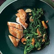 Chicken with Broccoli Rabe, Apricots & Pine Nuts