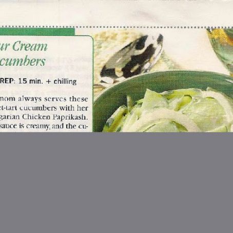 Sour Cream Cucumbers