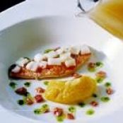 Red Mullets with Suquet Purée and Fried Red Mullet Stock