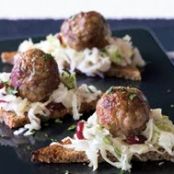 Swedish Meatball Nests on Rye