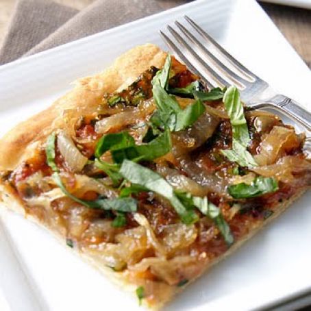 Puff Pastry Pizza with Eggplant Spread
