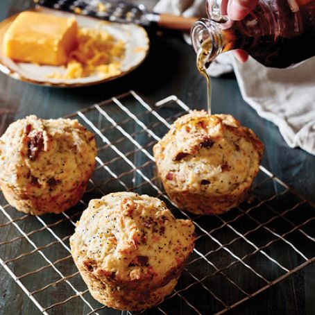 Bacon Cheddar Poppy Seed Muffins (Baking Powder)