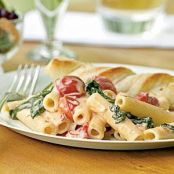 Ziti with Spinach and Gorgonzola Cream Sauce
