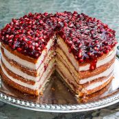Pomegranate Mousse Cake