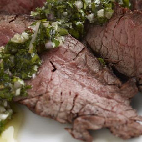 Grilled Hanger Steak with Chimichurri Sauce