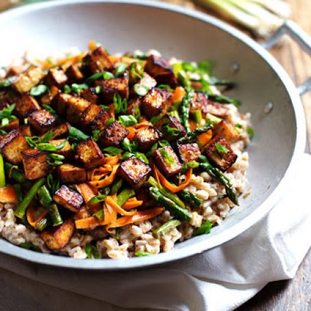 Tofu - HONEY GINGER TOFU AND VEGGIE STIR FRY