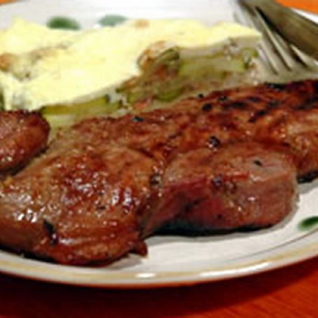Rib Eye Steaks with a Soy and Ginger Marinade