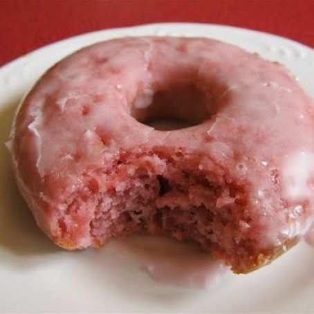 Baked Strawberry Donuts