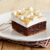 Fudgy S'mores Brownie Bars