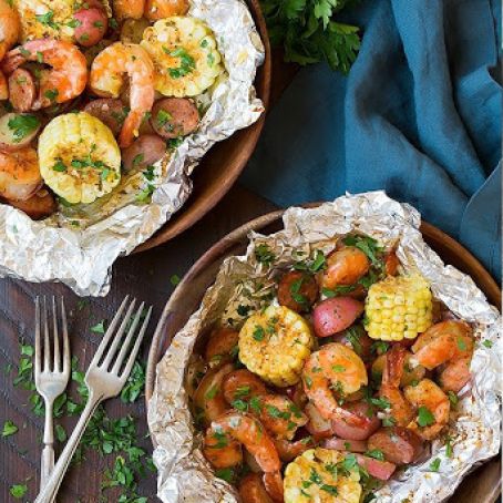 Grilled Shrimp Boil Packets