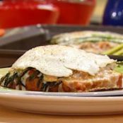 Deviled Ham and Asparagus Croque Madame with Deviled Eggs