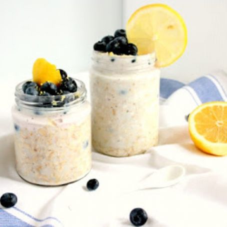 Blueberry Lemon Cheesecake Overnight Oats