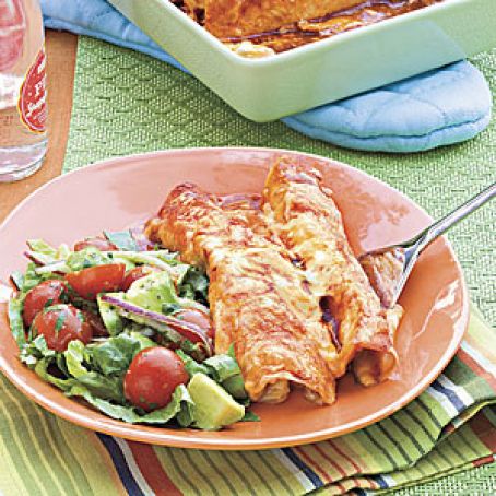 Chicken-and-Green Chile Enchiladas