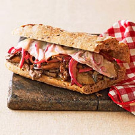 Slimmed Down Cheesesteak Sandwich