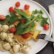 Chicken Cutlets Milanese with Butter Beans and Gnocchi