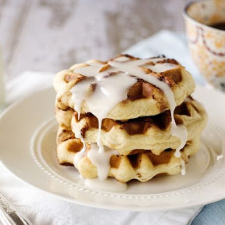 Cinnamon Roll Waffles