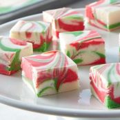 3-Ingredient Christmas Swirl Fudge