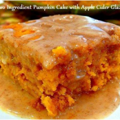 Pumpkin Cake w/Apple Cider Glaze