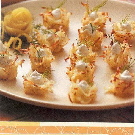 Garlic-Herb Potato Nests