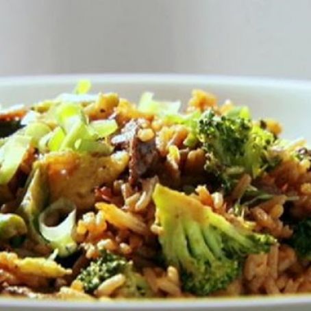 Beef Fried Rice & Crispy Orange Beef with Broccoli: