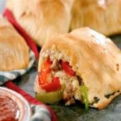 Italian Sausage, Pepper and Onion Calzone