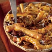 Baked Ziti with Spicy Pork and Sausage Ragù