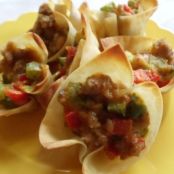 Sausage Wonton Stars
