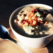 Baked Potato Soup With Bacon, Onion & Cheddar