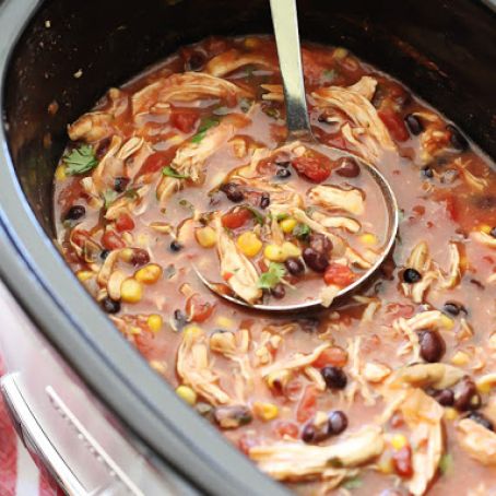 Slow Cooker Chicken Enchilada Soup