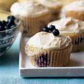 Lemon-Scented Blueberry Cupcakes