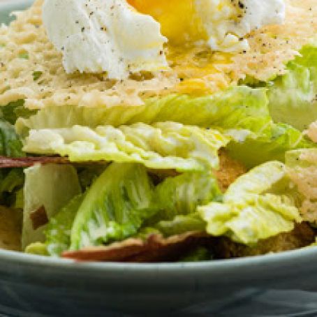 CHICKEN****Chicken Caesar Salad with Poached Eggs, Crispy Prosciutto and Parmesan Crisps