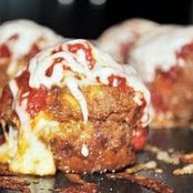 Italian mozzarella stuffed mini meatloaves