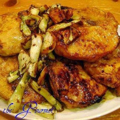 Curry-Ginger Pork Chops with Balsamic Fennel