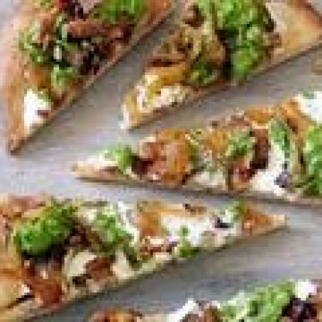 Flatbread With Bacon and Scallion Pesto