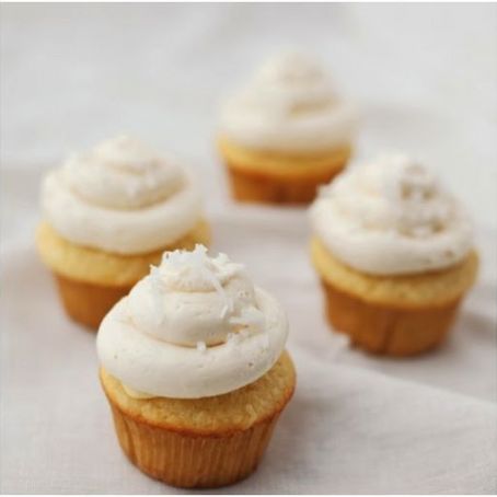 Coconut Cupcakes with Lemon Curd