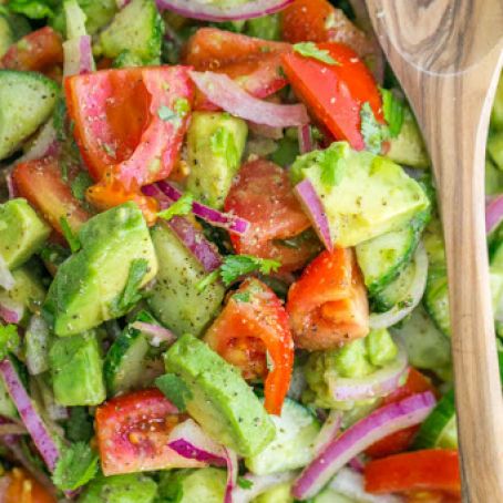 Cucumber Tomato Avocado Salad