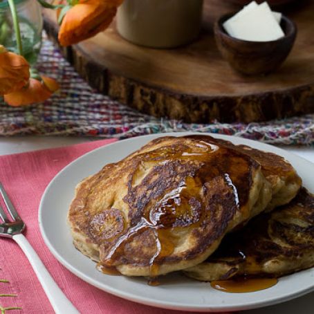 Banana Bourbon Pancakes