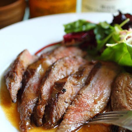 Flank Steak with Mizkan Ponzu and Miso Butter