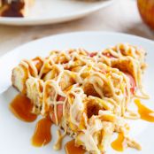 Apple Cinnamon Spiral Bread with Caramel Cream Cheese Frosting